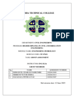 Hydrology Assigment