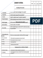 Speaking - Assesmment Criteria