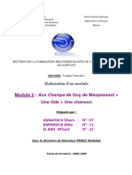 Module 2: Aux Champs de Guy de Maupassant + Une Ode + Une Chanson