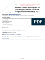 Magnitude of Caesarean Section Delivery and Its As