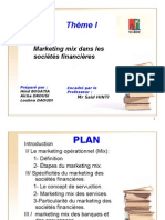 Marketing Mix Dans Les Sociétés Financieres