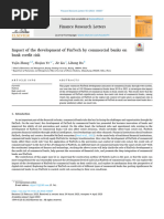 Impact of The Development of FinTech by Commercial Banks On Bank Credit Risk