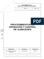 Procedimientos de Operación Y Control de Almacenes