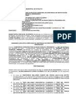 Demanda Ejecutiva de Sentencia de Restitucion de Inmueble