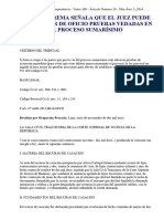 DJ 2014 188 Corte Suprema Señala Que El Juez Puede Incorporar de Oficio Pruebas Vedadas en El Proceso Sumarísimo