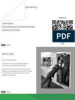 Lecture 01 - Overview, Development Environments, Source Control