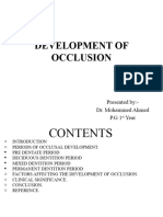 Development of Occlusion