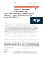 Bo & Kongerslev - 2017 - Self-Reported Patterns of Impairments in Mentalization, Attachment, and Psychopathology Among Clinically Referred Adolescents With and Without Borderline Personality Pathology