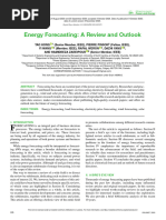 Energy Forecasting A Review and Outlook