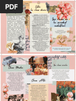 Folleto Tríptico Consejos de Creatividad Flores Collage Rosa