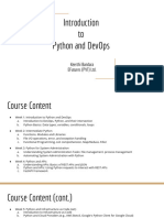 Introduction To Python and DevOps