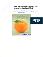 Instant Download PDF Beginning and Intermediate Algebra 6th Edition Martin Gay Test Bank Full Chapter