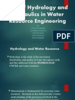 Role of Hydrology and Hydraulics in Water Resource111