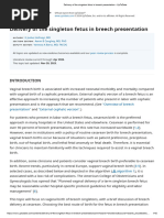 Delivery of The Singleton Fetus in Breech Presentation - UpToDate