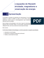 Ead - As Equações de Maxwell - Eletricidade, Magnetismo e Conservação de Energia