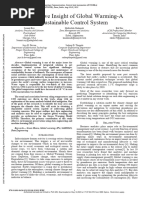 Predictive Insight of Global Warming-A Sustainable Control System