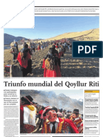 Triunfo Mundial Del Qoyllur Riti