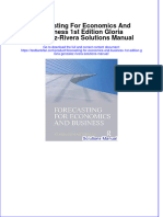 (Download PDF) Forecasting For Economics and Business 1st Edition Gloria Gonzalez-Rivera Solutions Manual Full Chapter