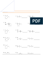 Grade 6 Adding Fractions Like Denominators A