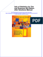 Instant Download PDF Essentials of Statistics For The Behavioral Sciences 9th Edition Gravetter Solutions Manual Full Chapter