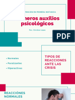 Primeros Auxilios Psicológicos: Intervención en Primera Instancia