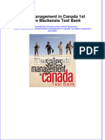 (Download PDF) Sales Management in Canada 1st Edition Mackenzie Test Bank Full Chapter