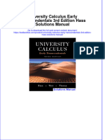 Instant Download PDF University Calculus Early Transcendentals 3rd Edition Hass Solutions Manual Full Chapter