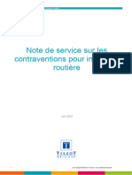 Note de Service Infraction Routiere