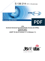 Etsi Ts 136 214 - Lte - Physical Layer Measurements