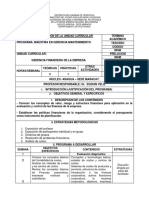 Programa y Plan de Gerencia Financiera 1-2024 Mantenimiento Miercoles Sec B