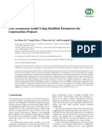 Research Article: Cost Estimation Model Using Modified Parameters For Construction Projects