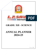 Grade 12 - Sci. Annual Planner