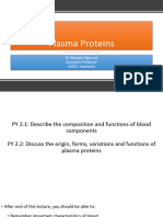 Lecture 1 Plasma Proteins