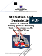 CORE Stat and Prob Q4 Mod15 W4 Solving Problems in Hypothesis Testing Population Mean