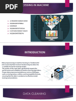 Presentation-2 Data Pre-Processing in Machine Learning