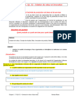 T1.Q1.C2. La Création Et La Mesure de La Valeur - Cours - Elèves