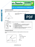 Aplicaciones de La Congruencia de Triangulos para Segundo de Secundaria