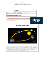 Prof Victória Roteiro de Atividades de Ciências - 8º Ano Semana de 26 Á 06 de Agosto