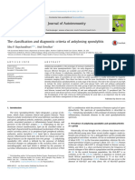 The Classification and Diagnostic Criteria of Ankylosing Spondylitis