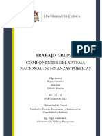 Componentes Del Sistema Nacional de Finanzas Públicas