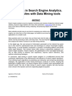 Data Mining in Search Engine Analytics