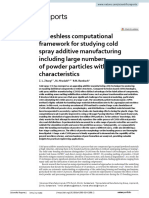 A Meshless Computational Framework For Studying Cold Spray Additive Manufacturing Including Large Numbers of Powder Particles With Diverse CharacteristicsScientific Reports