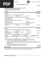 TI 10 2022 Test Initial Clasa A 10 Geografie