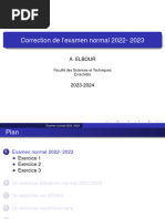 Correction de L'examen Normal 2022 - 2023