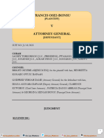 Francis Osei Bonsu V Attorney General TLP SC 2024 145