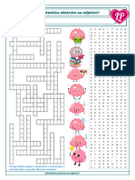Substantivos Abstratos e Adjetivos Caca e Cruzadinha Aluno
