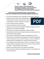 Protocolo de Bioseguridad Encuentros Formativos Presenciales