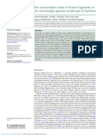 The Conservation Value of Forest Fragments in The Increasingly Agrarian Landscape of Sumatra