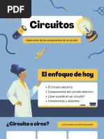 Presentación Educativa de Circuitos en Azul Amarillo Estilo Caricatura Plana