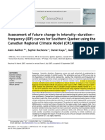 Assessment of Future Change in Intensity-Duration - Frequency (IDF) Curves For Southern Quebec Using The Canadian Regional Climate Model (CRCM)